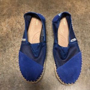Toms Royal Blue Suede/Mesh Espadrille